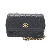 Pre-owned Leather chanel-bags Chanel Vintage , Black , Dames