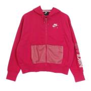 Fireberry/Wit Rits Hoodie Sportkleding Air Top Nike , Pink , Dames