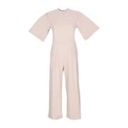 Sportswear Jersey Jumpsuit Sanddrift/wit Nike , Beige , Dames