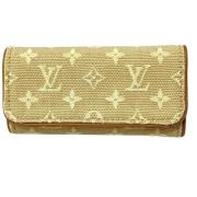 Pre-owned Leather key-holders Louis Vuitton Vintage , Beige , Dames