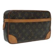 Pre-owned Canvas clutches Louis Vuitton Vintage , Brown , Dames