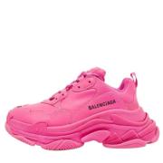 Pre-owned Leather sneakers Balenciaga Vintage , Pink , Dames