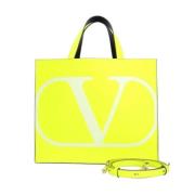 Pre-owned Leather shoulder-bags Valentino Vintage , Yellow , Dames