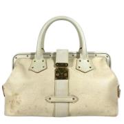 Pre-owned Leather louis-vuitton-bags Louis Vuitton Vintage , White , D...