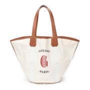 Pre-owned Canvas shoulder-bags Goyard Vintage , White , Dames