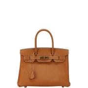 Pre-owned Leather handbags Hermès Vintage , Brown , Dames