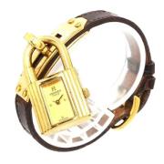 Pre-owned Stainless Steel watches Hermès Vintage , Yellow , Dames