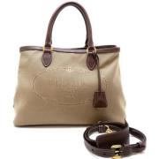 Pre-owned Canvas prada-bags Prada Vintage , Brown , Dames