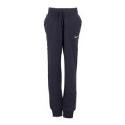 Hoge Taille Fleece Joggers Zwart/wit Nike , Black , Dames