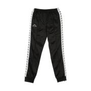 Slim Heren Trainingsbroek Zwart/Wit Kappa , Black , Heren