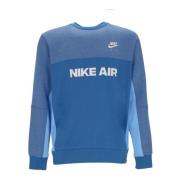 Crewneck Sweatshirt Air Brushed-back Blauw Nike , Blue , Heren