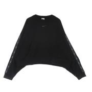 Oversize Lichtgewicht Crewneck Sweatshirt Zwart Nike , Black , Dames