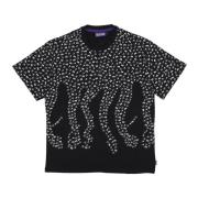 Zwarte Studs Tee Korte Mouw T-Shirt Octopus , Black , Heren