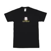 Casual Style Zwart Tee met Grafische Print Ripndip , Black , Heren