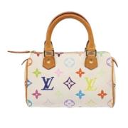 Pre-owned Canvas handbags Louis Vuitton Vintage , White , Dames