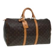 Pre-owned Canvas handbags Louis Vuitton Vintage , Brown , Dames