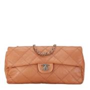 Pre-owned Leather chanel-bags Chanel Vintage , Orange , Dames