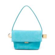 Heldere Blauwe Suède Omslag Top Tas Jacquemus , Blue , Dames