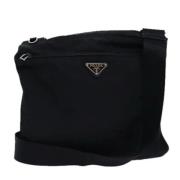 Pre-owned Nylon shoulder-bags Prada Vintage , Black , Dames