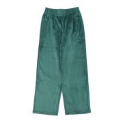 Velours Lange Broek Groen Collegiate Stijl Adidas , Green , Heren