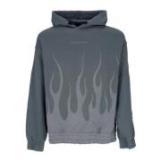 Flames Hoodie Groen Heren Vision OF Super , Green , Heren