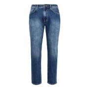 Stretch Denim Jeans Boggi Milano , Blue , Heren