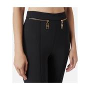 Zwarte enkellange rechte broek Elisabetta Franchi , Black , Dames