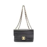 Pre-owned Leather chanel-bags Chanel Vintage , Black , Dames