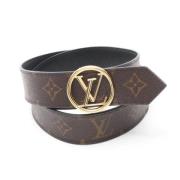 Pre-owned Leather belts Louis Vuitton Vintage , Black , Heren