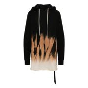 Abstract Jersey Hoodie Zwart Rick Owens , Black , Heren