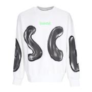 Witte Crewneck Lichtgewicht Logo Sweatshirt Disclaimer , White , Heren