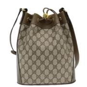 Pre-owned Canvas gucci-bags Gucci Vintage , Beige , Dames