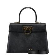 Pre-owned Leather handbags Salvatore Ferragamo Pre-owned , Black , Dam...