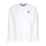 Witte Crewneck Sweatshirt Pluche Interieur Adidas , White , Heren