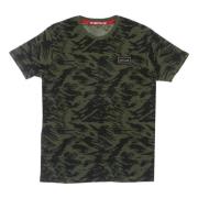 Camo Brushstroke Groene Tactische Tee Alpha Industries , Green , Heren