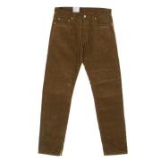 Slim-Fit Tabak Gewassen Lange Broek Carhartt Wip , Brown , Heren