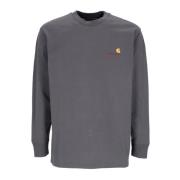 Script Longsleeve T-shirt voor Mannen Carhartt Wip , Gray , Heren