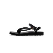 Smalle Zwarte Damessandaal Teva , Black , Dames