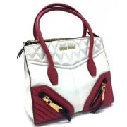 Pre-owned Leather handbags Miu Miu Pre-owned , White , Dames