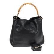 Pre-owned Leather handbags Gucci Vintage , Black , Dames