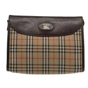 Pre-owned Canvas clutches Burberry Vintage , Beige , Dames