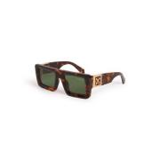 Trendy Leonardo Zonnebril Off White , Brown , Unisex