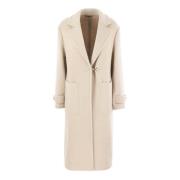 Lichtbeige Wollen Jas Fay , Beige , Dames