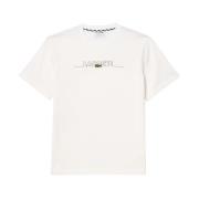 Heren Tee voor Casual Stijl Lacoste , White , Heren