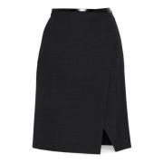 Antraciet Wol Wrap Midi Rok Philosophy di Lorenzo Serafini , Gray , Da...