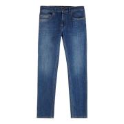 Blauwe Slim-Fit Stretch Jeans Fay , Blue , Heren