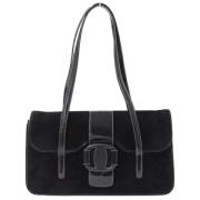 Pre-owned Suede shoulder-bags Salvatore Ferragamo Pre-owned , Black , ...