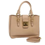 Pre-owned Leather totes Miu Miu Pre-owned , Beige , Dames