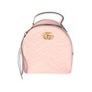 Pre-owned Leather backpacks Gucci Vintage , Pink , Dames