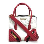 Pre-owned Leather handbags Miu Miu Pre-owned , White , Dames